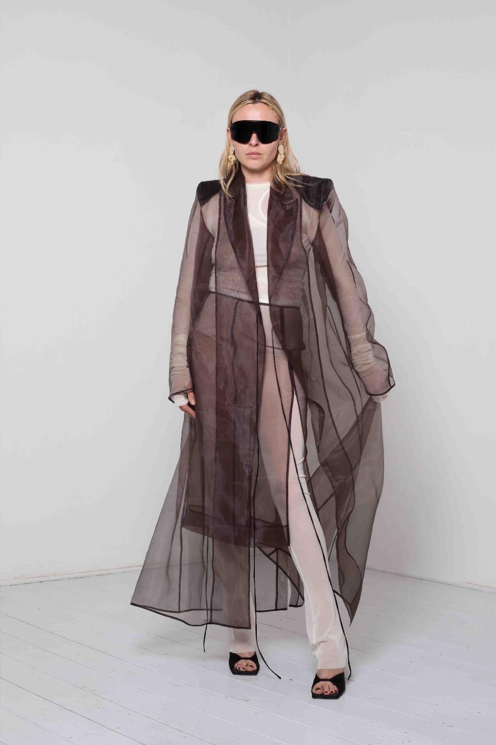 Sheer Mesh Sheer Trench Coat MESH TRENCHCOAT – MEIMEIJ