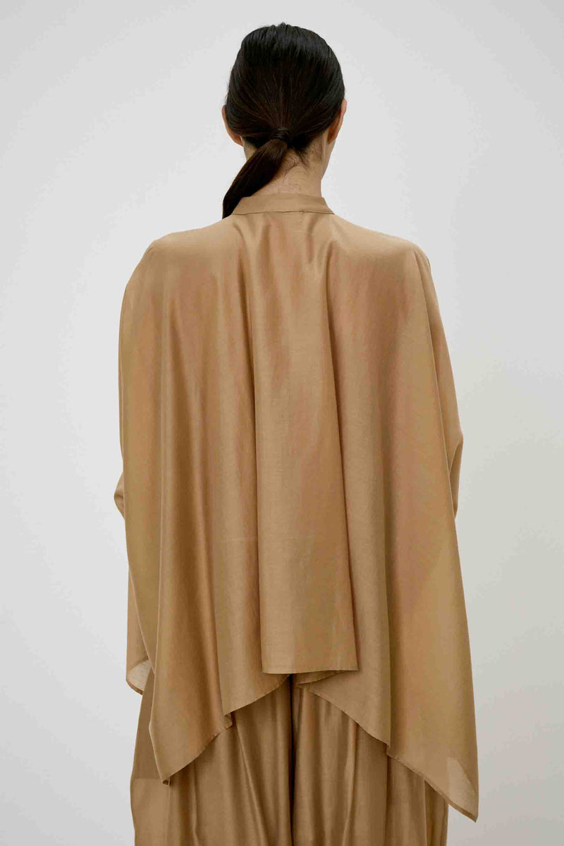 Camicia over con collo alla coreana