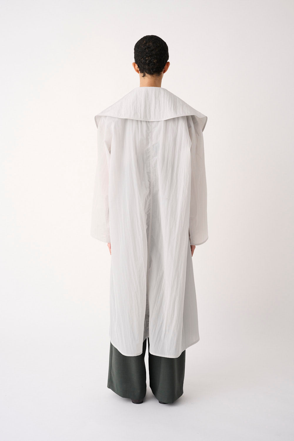 TRENCH LUNGO IN TELA NYLON