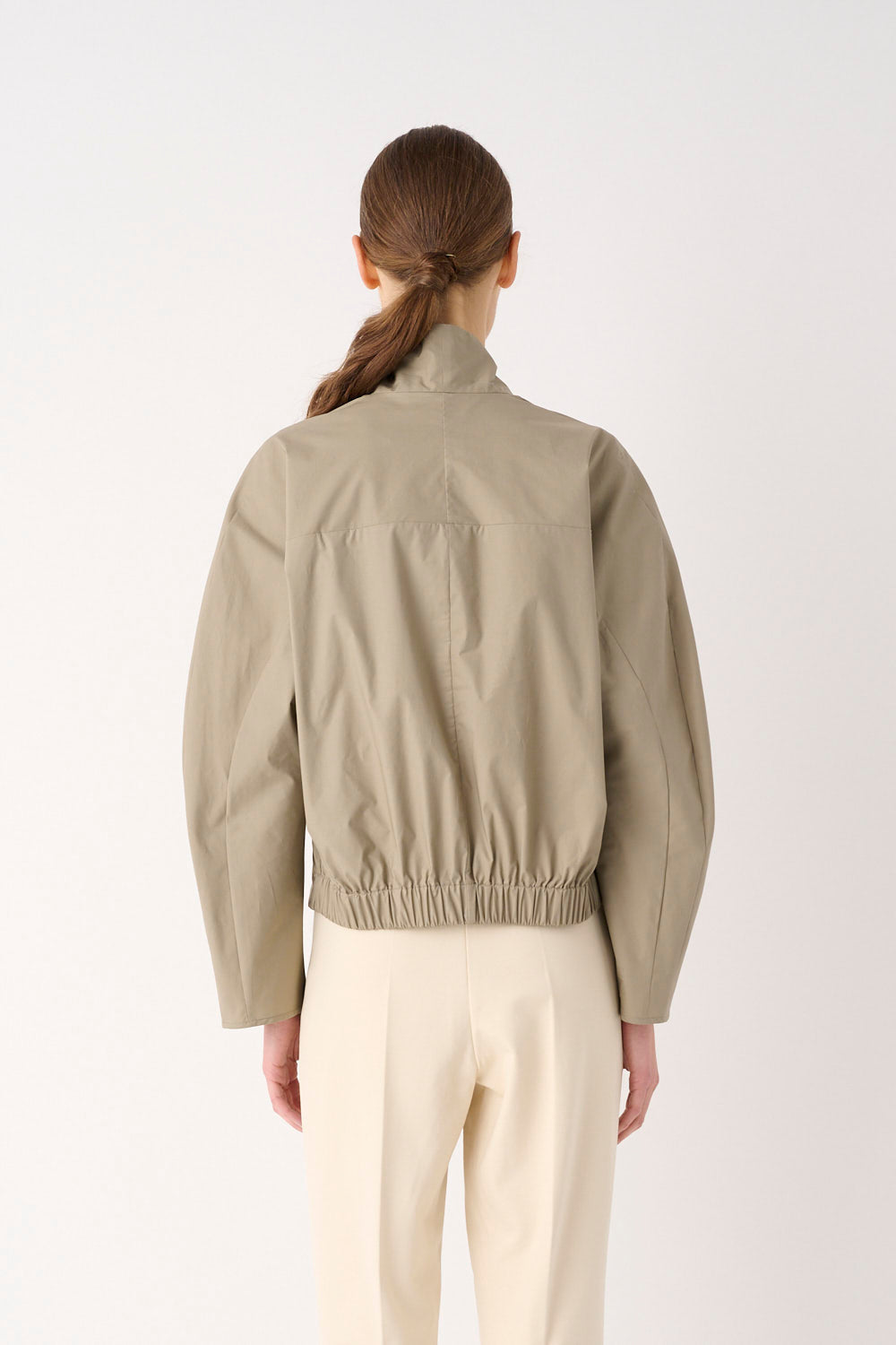 BLUSA MANICA LUNGA IN POPELINE STRETCH