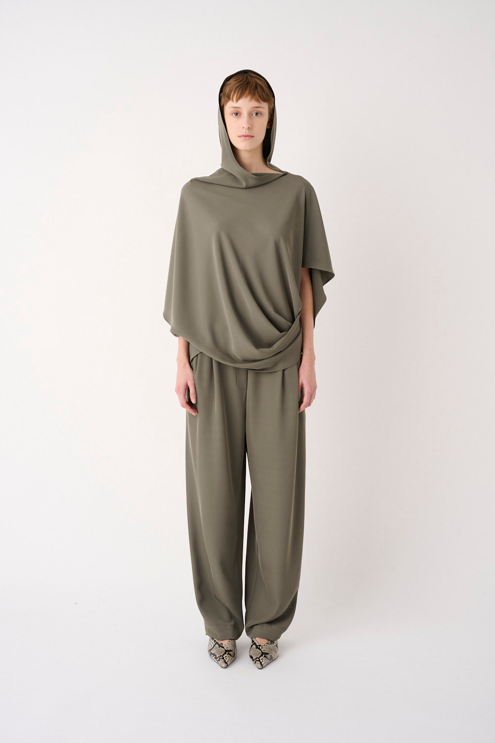 BLUSA A PALLONCINO IN CREPE