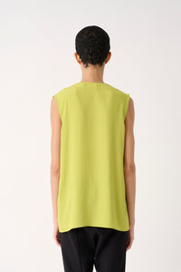 BLUSA SCOLLO A V IN CREPE DE CHINE MISTO SETA