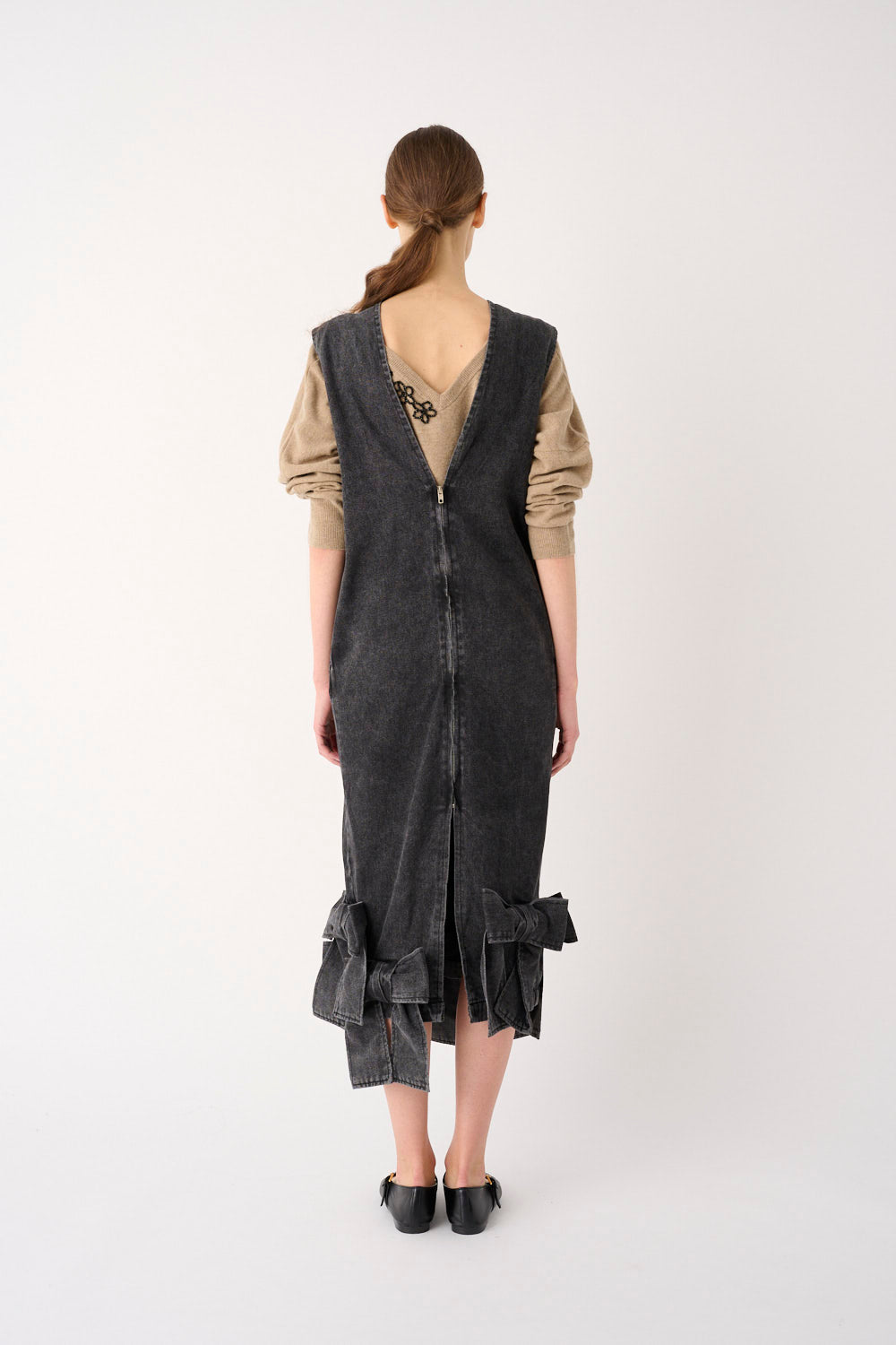 ABITO SMANICATO IN DENIM