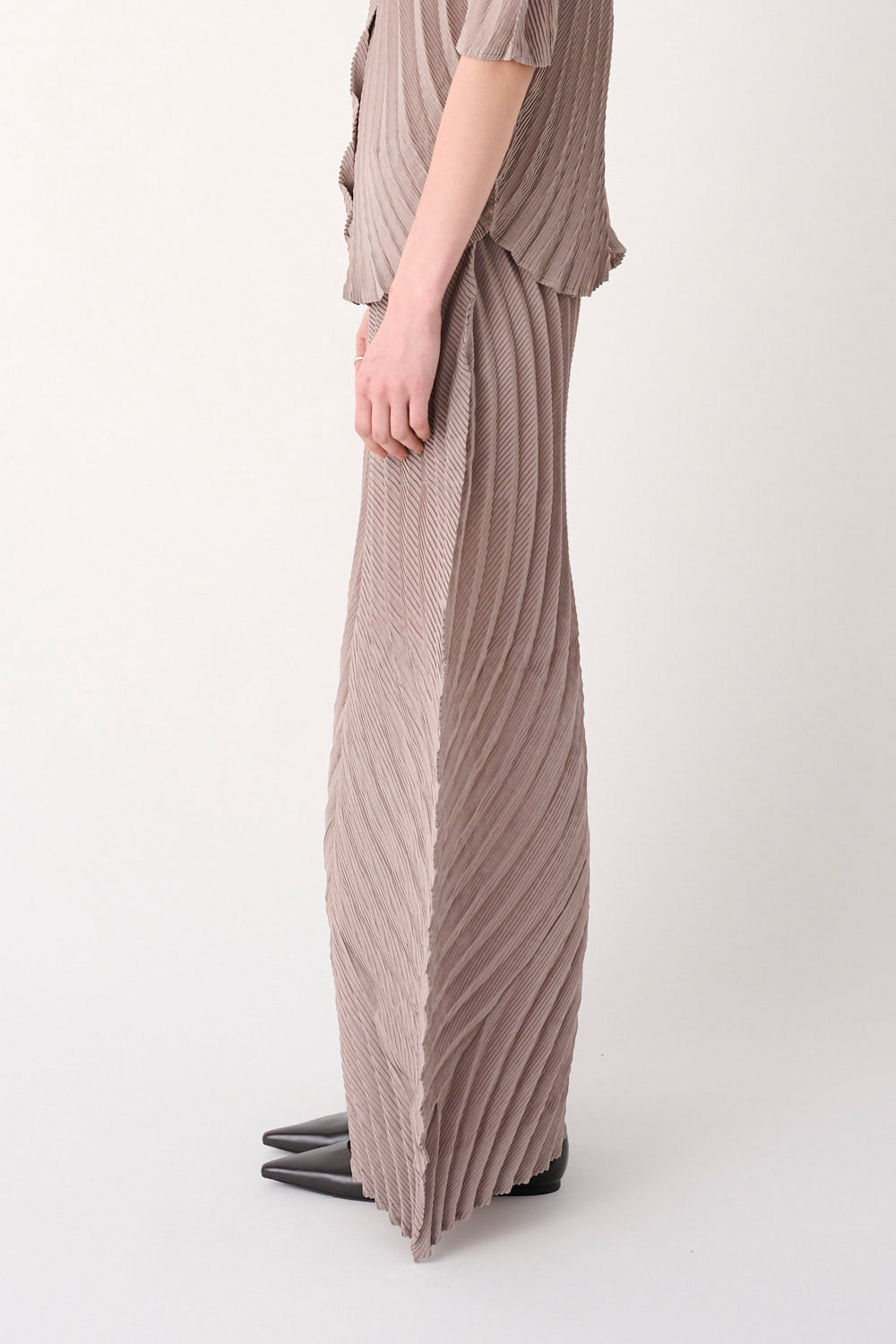 PANTALONE BARREL PLISSETTATO