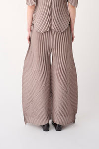 PANTALONE BARREL PLISSETTATO