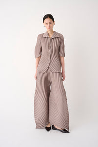 PANTALONE BARREL PLISSETTATO