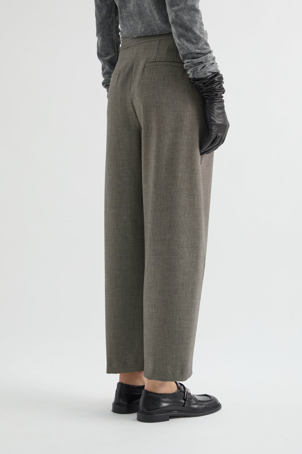 PANTALONE MELANGE IN MISTO LANA