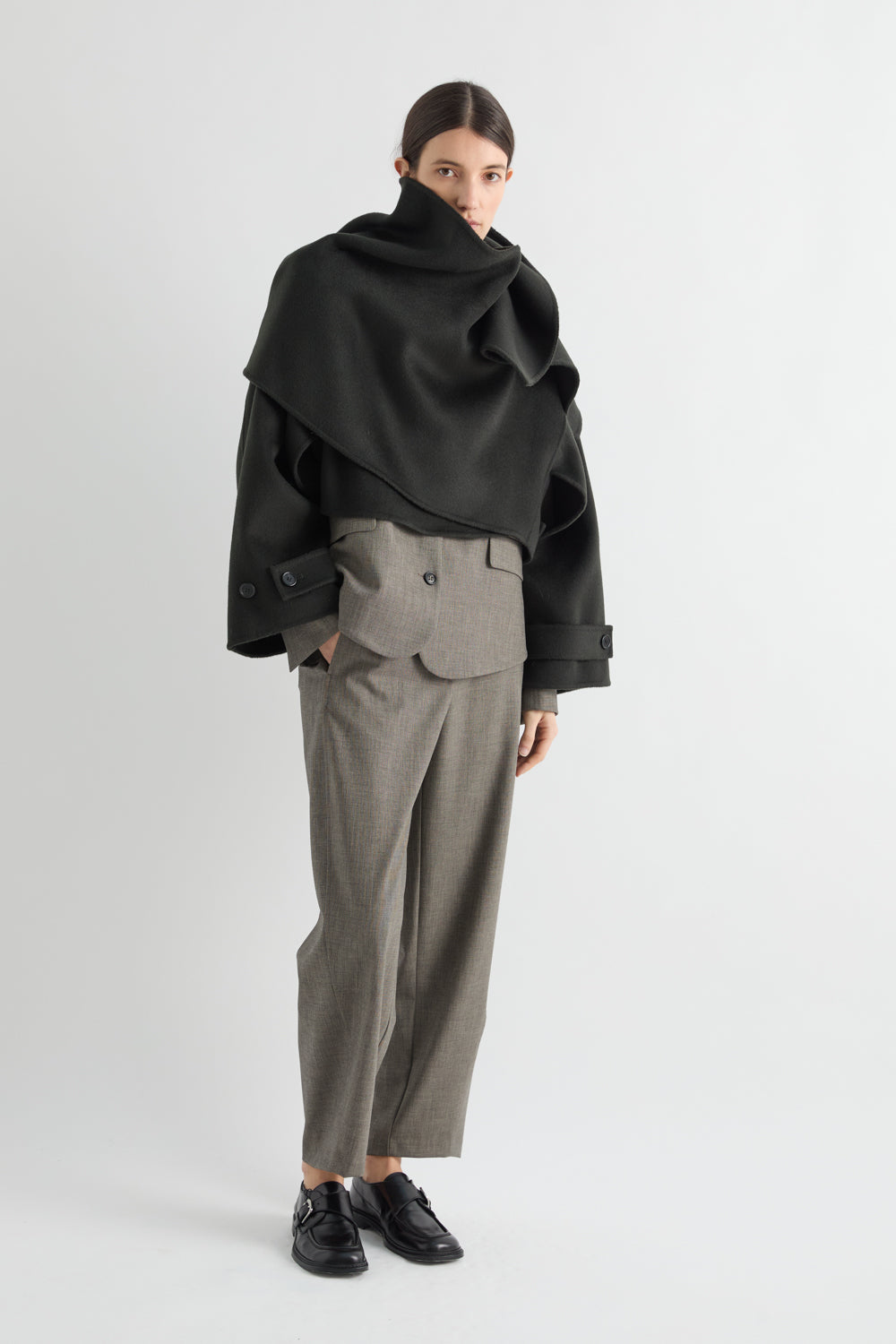 PANTALONE MELANGE IN MISTO LANA