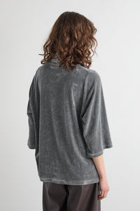 T-SHIRT COLLO ALTO IN MORBIDA CINIGLIA