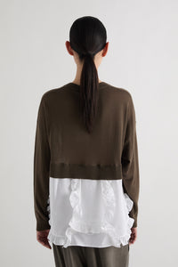 CARDIGAN CON BALZA AL FONDO